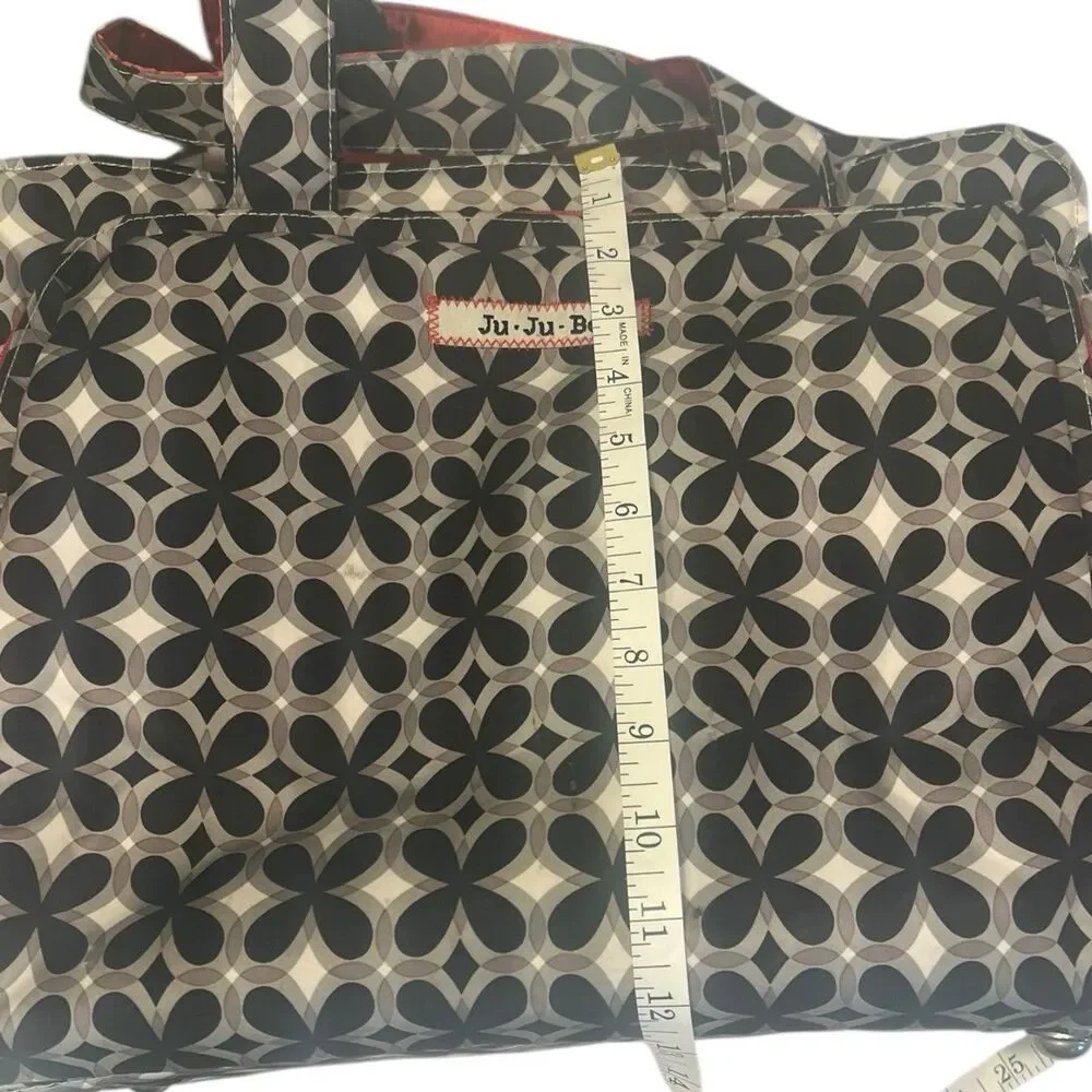 Diaper Bag Large Black Red Floral Travel Everyday JuJuBe Be Prepared Tote